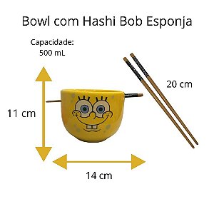 Bowl com Hashi - Bob Esponja