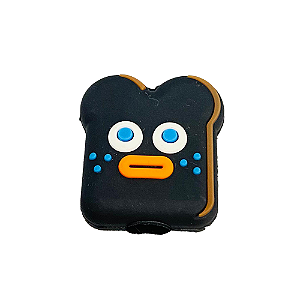 Protetor de Cabo Usb e Carregador - Carinha Preta