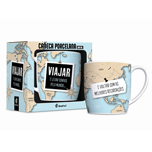 Caneca Porcelana - Viajar