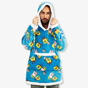 Cobertor com Mangas Hoodie Bob esponja -  ADULTO
