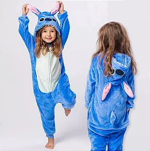 Pijama Macacão Kigurumi Stitch - INANTIL DE 3 A 4 ANOS