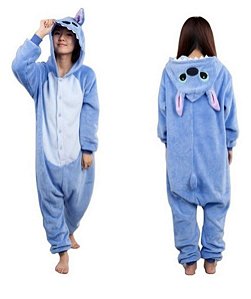Pijama Macacão Kigurumi Stitch -  ADULTO M