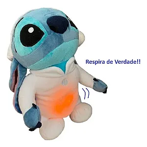 Pelucia Stitch Sleep Com Mecanismo E Respiração 45cm Disney