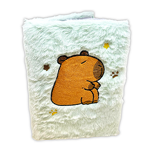 Caderno fofinho com linhas Capivara