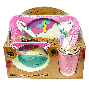 Breakfast Set Infantil - Unicórnio