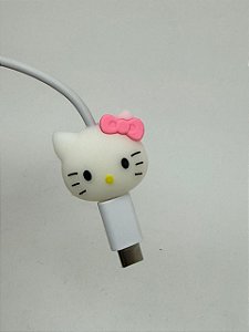 Protetor de Cabo Usb e Carregador - Hello Kitty