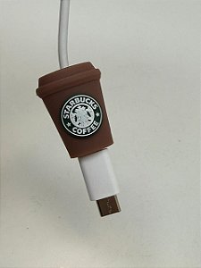 Protetor de Cabo Usb e Carregador - Starbucks Marrom