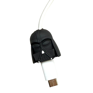 Protetor de Cabo Usb e Carregador - Darth Vader