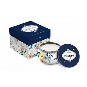 Vela aromática - Lata - Sorrisos são abraços da alma