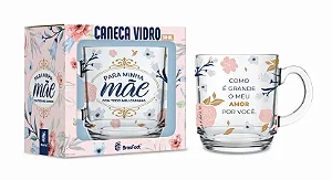 Caneca - Vidro Elegance 300ml - Para minha mãe com carinho