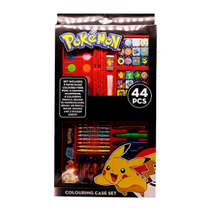 Kit Maleta Papelaria Pokémon Infantil 44 Peças