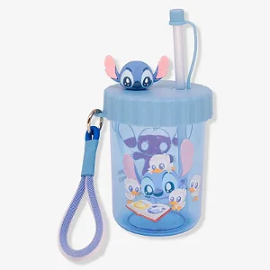Copo Canudo Flip Infantil - Stitch