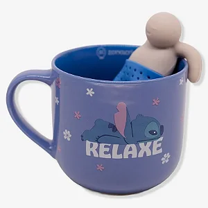 Caneca com Infusor - Stitch Relaxe