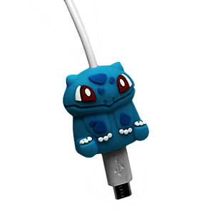 Protetor de Cabo Usb e Carregador - Bulbasaur