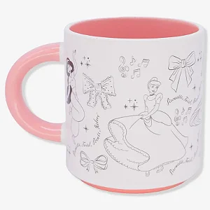 Caneca Grafite 500Ml - Princesas