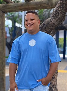 Camisa oversized Dom Cap Metalizada prata