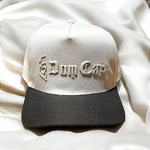 Boné Dom Cap branco com aba preta