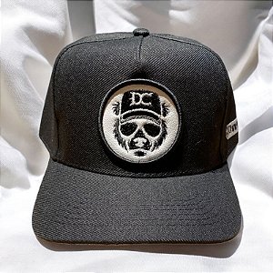 Boné Dom Cap preto bordado