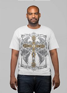 Camisa básica evangélica "Cruz c/ Asas"