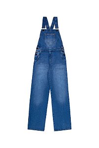 Jardineira Jeans Longa Feminina Juvenil - Elian Beats - Ref 271609