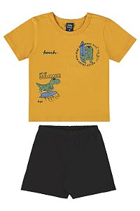Conjunto Masculino Camiseta Malha e Bermuda Moletinho - Ref 17999 - Bee Loop