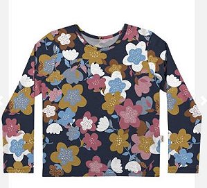 Blusa Manga Longa Fina Menina Infantil - Estampada - Elian - Ref 232326