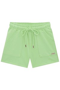 Shorts Feminino Infantil em Molevisco Infanti -Verde Neon REF60146
