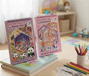 Caderno Adesivos 3d - com Cenários para Montar e Decorar