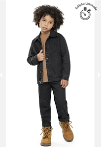 Calça Jeans Masculina Infantil Preta - Coloritta - Ref 74233