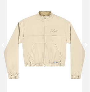 Jaqueta Feminina Juvenil Moleton Flanelada Com ziper - Nude - Elian Beats - Ref 271785
