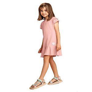 Vestido Infantil Menina Curto com Glitter Colorittá Rosa Claro REF75056