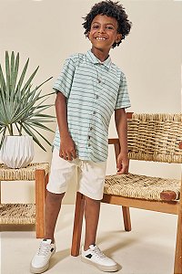 Bermuda em Sarja Linho com Elastano - Ref 77352 LucBoo
