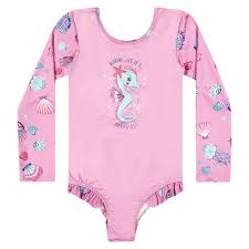 Maio Feminino Infantil Em Malha Manga Longa UV - Ref 232066 - Elian