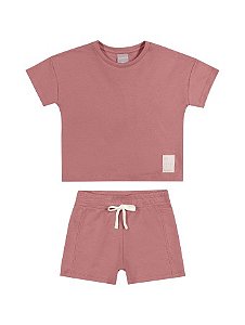 Conjunto Menina Infantil - com Blusa e Short em Suedine - Básico - Cores - Colorittá - Ref 75473