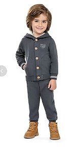 Conjunto Masculino Abrigo Com Capuz e Botão - Colorittá - Ref 72275