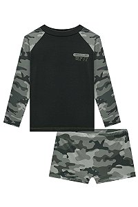 Conjunto de Camiseta e Sunga em Malha Uv Dry com Proteção Uv 50+ - Ref 80186 Johnny Fox