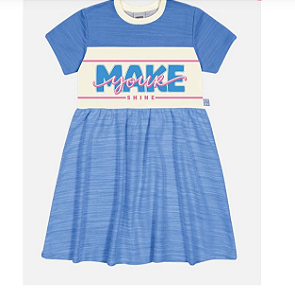 Vestido Infantil Catavento Verão Azul Make - Catavento - Ref 24079
