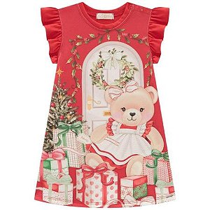 Vestido em Meia Malha - Vermelho Infanti  REF65395