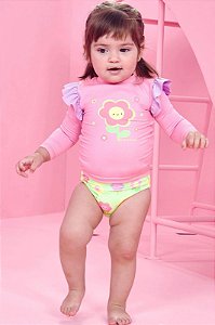 Conjunto de Blusa Calcinha e Chapéu em Malha com Proteção Uv50+  Kukiê REF66926
