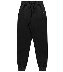 Calça Moleton Juvenil Menino - Jogger Com Bolsos - Elian Beats - Preto - Ref 261108