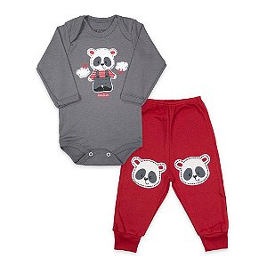 Conjunto Masculino Baby - Body Manga Longa BabyDuck -Estampas REFB54