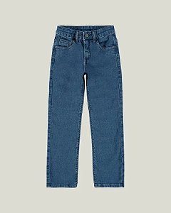 CALÇA INFANTIL MENINO SLIM EM JEANS MOLETOM MALWEE KIDS AZUL REF99858