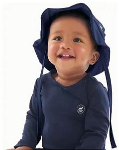 CHAPÉU BEBÊ EM MALHA COM PROTEÇÃO UV FPS +50 (AZUL) UP BABY REF44530