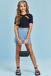 Short Saia em Jeans Bellini - Ref 75438 -  Lilimoon