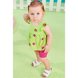 CONJUNTO BORDADO INFANTI- VERDE REF65411