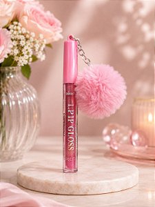 Gloss Labial - Brilho Intenso - Com PomPom Fofinho - Cores Diversas