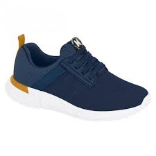 Tenis Masculino Infantil Calce Facil Molekinho - Azul Marinho/Laranja - REF2831113