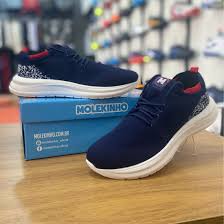 Tenis Masculino Infantil Calce Fácil Molekinho - Azul/Vermelho REF2850.311