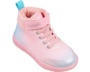 Tenis Feminino Cano Alto C/ Led Pampili Ref 670020