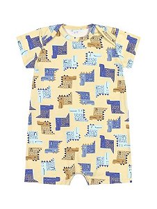 Macacão Bebê Masculino - Cotton Leve Estampado - Elian - Ref 201465